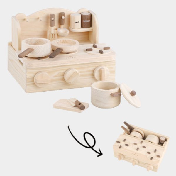 画像2: 木のおもちゃ クッキングセット COOKING SET (2)