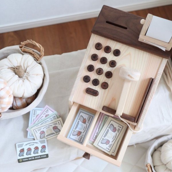 画像2: 木のおもちゃ おかねフローレジスター (2)