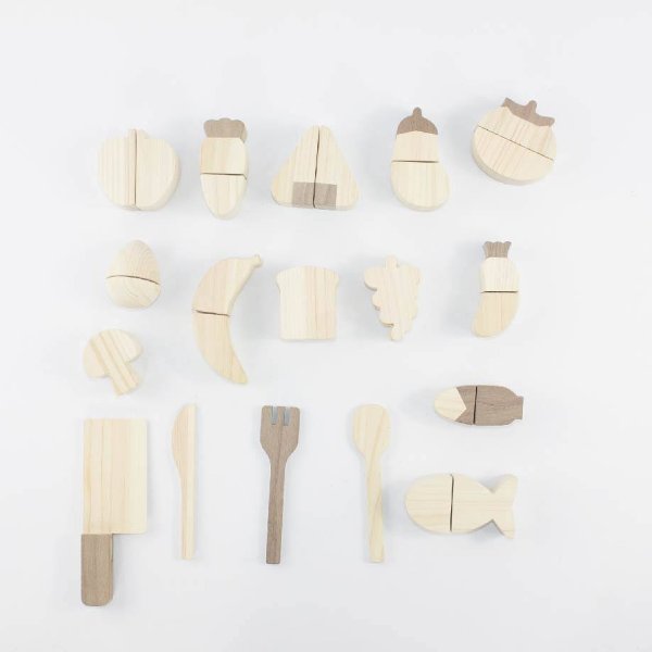 画像2: 木のおもちゃ FOOD SET (2)